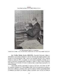 Portada:José Toribio Medina Zavala (Chile, 1852- 1930) [Semblanza] / Ariadna Biotti