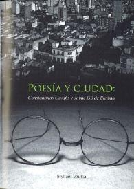 Portada:Poesía y ciudad: Constantinos Cavafis y Jaime Gil de Biedma / Styliani Voutsa