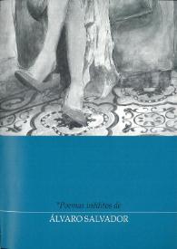 Portada:Poemas inéditos / Álvaro Salvador