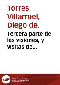 Portada:Tercera parte de las visiones, y visitas de Torres con D. Francisco de Quevedo, por la corte : sueño moral