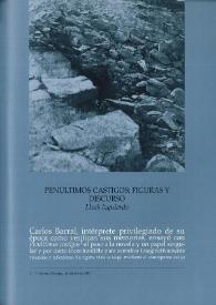 Portada:Penúltimos castigos: figuras y discurso / Lluís Izquierdo