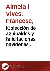 Portada:[Colección de aguinaldos y felicitaciones navideñas del siglo XIX]
