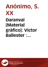 Portada:Daranval  [Material gráfico]: Victor Ballester : Naranjas españolas : Valencia Simat de Valldigna.