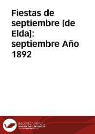 Portada:septiembre Año 1892