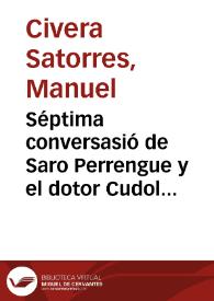 Portada:Séptima conversasió de Saro Perrengue y el dotor Cudol 