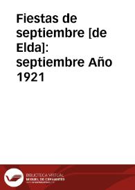 Portada:septiembre Año 1921