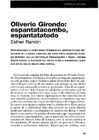 Portada:Oliverio Girondo: espantatacombo, espantatodo / Esther Ramón