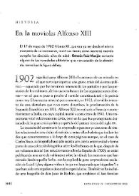 Portada:En la moviola: Alfonso XIII / Octavio Ruiz-Manjón