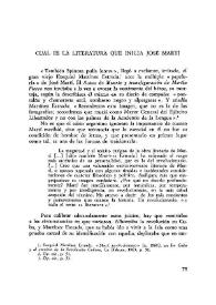Portada:Cuál es la literatura que inicia José Martí / Roberto Fernández Retamar