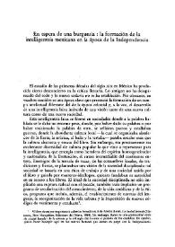 Portada:En espera de una burguesía: la formación de la intelligentsia mexicana en la época de la Independencia / Jean Franco