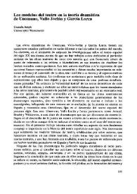 Portada:Los modelos del teatro en la teoría dramática de Unamuno, Valle-Inclán y García Lorca  / Urszula Aszyk 
