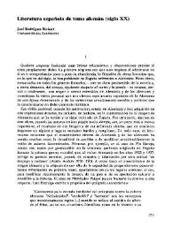 Portada:Literatura española de tema alemán (siglo XX)  / José Rodríguez Richart 