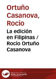 Portada:La edición en Filipinas / Rocío Ortuño Casanova