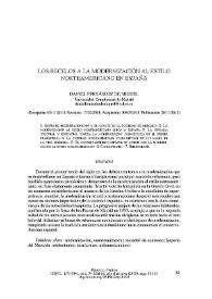 Portada:Los recelos a la modernización al estilo norteamericano en España / Daniel Fernández de Miguel