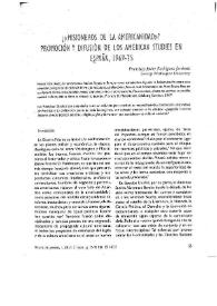 Portada:\"¿Misioneros de la Americanidad?\" Promoción y difusión de los American Studies en España, 1969-1975 / Francisco Javier Rodríguez Jiménez