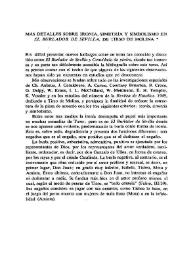 Portada:Más detalles sobre ironía, simetría y simbolismo en \"El burlador de Sevilla\" de Tirso de Molina / Heinrich Bihler