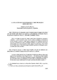 Portada:La relación Krause/Krausismo como problema hermenéutico / Rogelio García Mateo