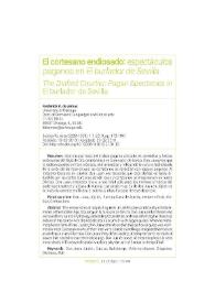 Portada:El cortesano endiosado: espectáculos paganos en \"El burlador de Sevilla\" / Frederick de Armas