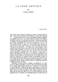 Portada:La edad antigua / Julián Ayesta