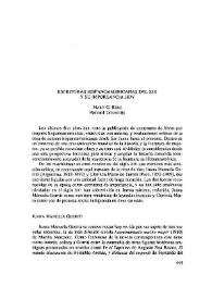 Portada:Escritoras hispanoamericanas del XIX y su importancia hoy / Mary G.Berg