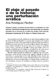 Portada:El viaje al pasado o de la historia, una perturbación errática / Ana Rodríguez Fisher
