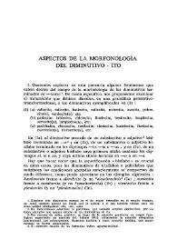 Portada:Aspectos de la morfonología del diminutivo «-ito»  / Nelson Rojas