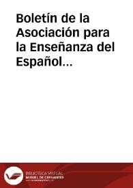 Portada:Boletín de la Asociación para la Enseñanza del Español como Lengua Extranjera