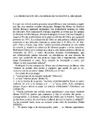 Portada:La ordenación de las \"Rimas\" de Gustavo A.Bécquer / Juan M. Díez Taboada