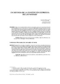 Portada:En defensa de la concepción expresiva de las normas / Andrej Kristan; traducción de Julieta A. Rábanos