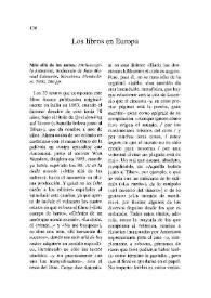 Portada:Cuadernos hispanoamericanos, núm. 605 (noviembre 2000). Los libros en Europa / Ricardo Dessau, Luis Bodelón, J. M. López Abiada, Rafael García Alonso, B. M.