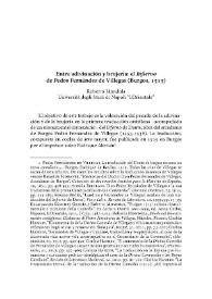 Portada:Entre adivinación y brujería: el \"Infierno\" de Pedro Fernández de Villegas (Burgos, 1515) / Roberto Mondola