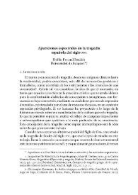 Portada:Apariciones espectrales en la tragedia española del siglo XVI / Emilio Pascual Barciela
