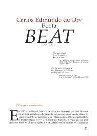 Portada:Carlos Edmundo de Ory poeta Beat / J. Rafael Mesado