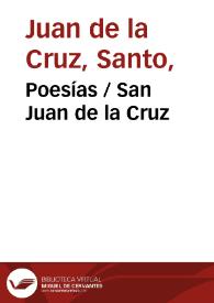 Portada: Poesías / San Juan de la Cruz