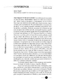 Portada:Memorialismo español: la visión de un historiador / Javier Tusell