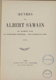 Portada:Oeuvres de Albert Samain