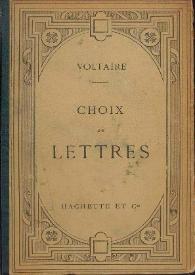 Portada:Choix de lettres / Voltaire ; publié avec une introduction et des notes par L. Brunel