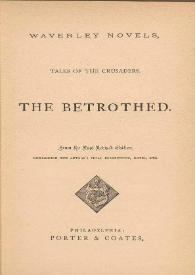 Portada:The betrothed / [Sir Walter Scoot]