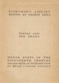 Portada:Minor poets of the Eighteenth-century: Thomas Parnell, Matthew Green, John Dyer, William Collins, Anne, Countess of Winchilsea