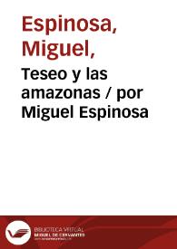Portada:Teseo y las amazonas / por Miguel Espinosa