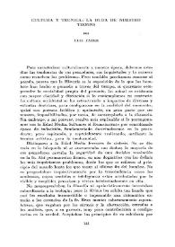 Portada:Cultura y técnica: la duda de nuestro tiempo / por Luis Farré