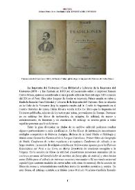 Portada:La Imprenta del Universo-Casa Editorial y Librería de la Imprenta del Universo (1870 - ) [Semblanza] / Melanie Pastor Boza