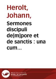 Portada:Sermones discipuli de[m]pore et de sanctis : una cum promptuario exemploru[m]