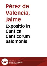 Portada:Expositio in Cantica Canticorum Salomonis