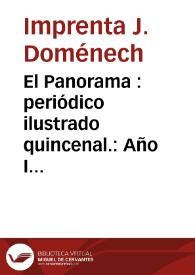 Portada:El Panorama : periódico ilustrado quincenal.: Año I Número 14 - 30 julio 1867