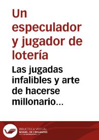 Portada:Las jugadas infalibles y arte de hacerse millonario 