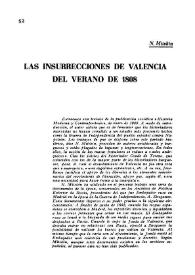 Portada:Las insurrecciones de Valencia del verano de 1808 / N. Mitskin