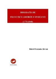 Portada:Biografía de Francisco Amorós y Ondeano: (1770-1848)  / Rafael Fernández Sirvent ; director Emilio La Parra López