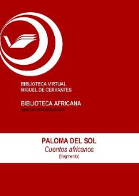 Portada:Cuentos africanos [Fragmento] / Paloma del Sol; Claudine Lécrivain (ed.)