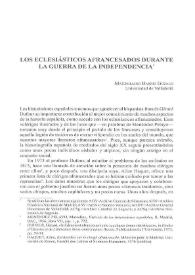 Portada:Los eclesiásticos afrancesados durante la Guerra de la Independencia / Maximiliano Barrio Gozalo